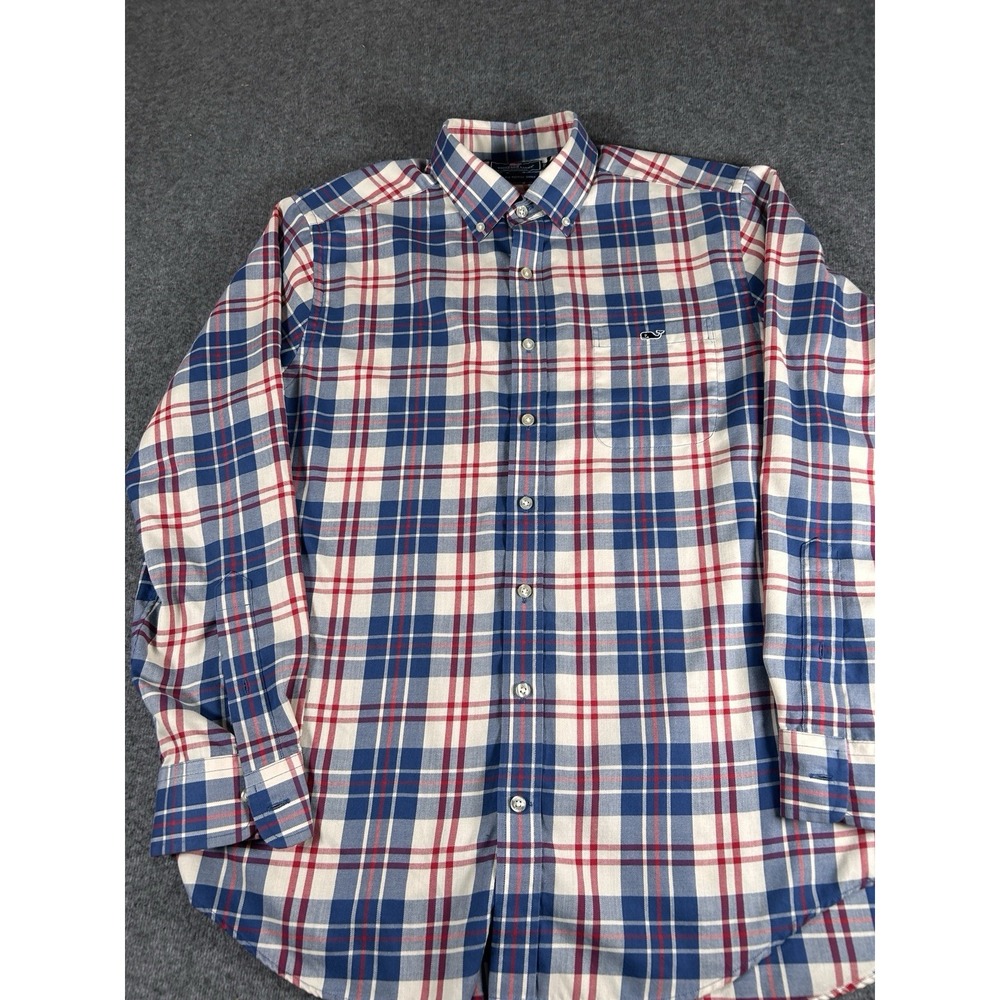 Vineyard Vines Slim Fit Tucker Shirt Men L Multi Button Down Performance Stretch - Picture 4 of 6